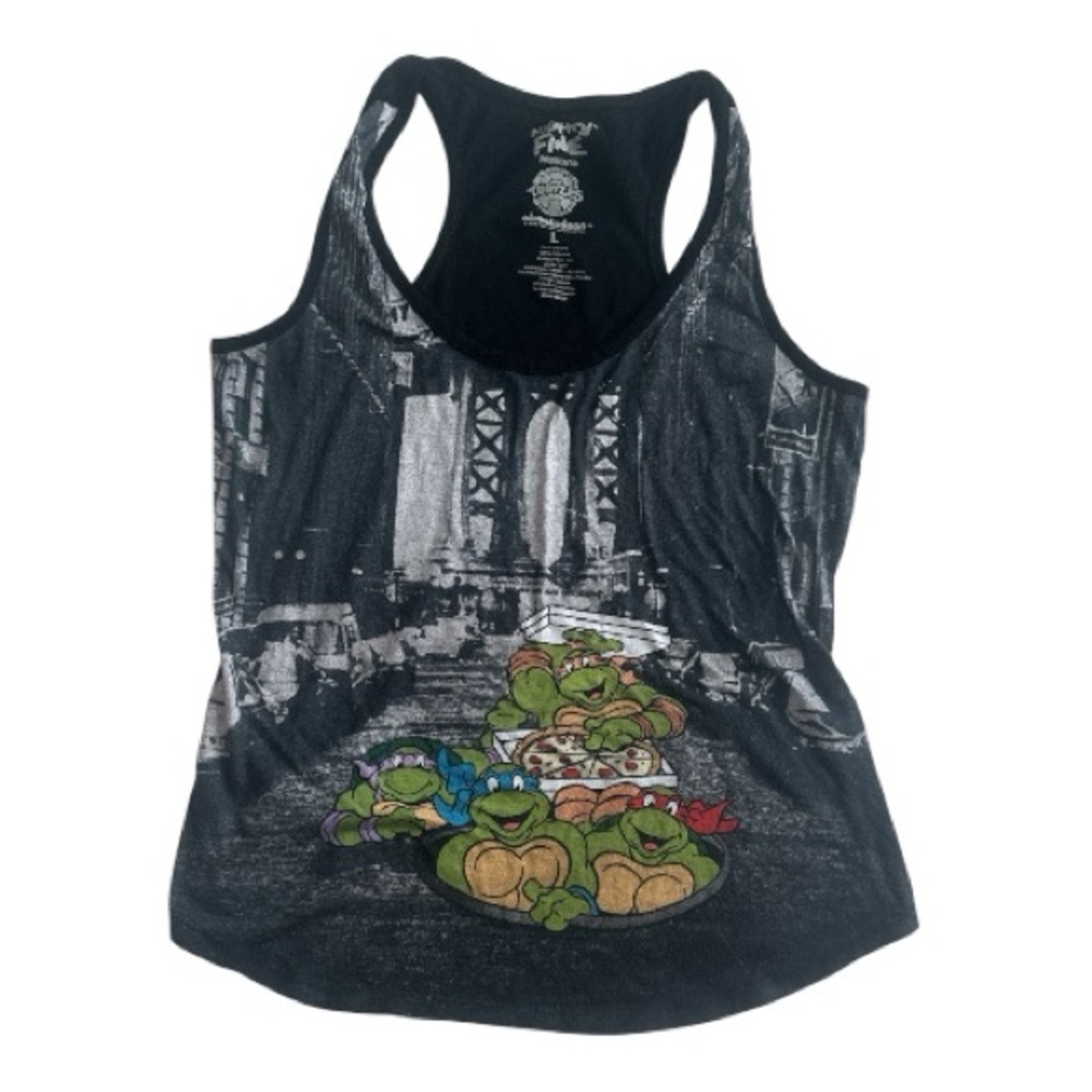 Mighty Fine x Nickelodeon Teenage Mutant Ninja Turtles Black Tank Top, Large